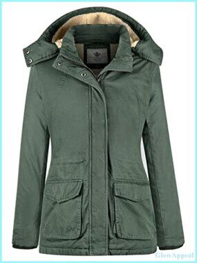 WenVen Women's Sherpa Lined Heavy Parka Winter Coat with Hood